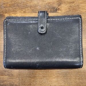 Coach Black Leather Passport Wallet